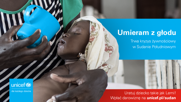Ćwierć miliona dzieci w Sudanie Płd.cierpi z powodu niedożywienia.UNICEF apeluje Dziecko, LIFESTYLE - W Sudanie Południowym liczba dzieci cierpiących z powodu niedożywienia sięgnęła krytycznego poziomu. UNICEF Polska rozpoczyna kampanię pomocy dla Sudanu Południowego i apeluje o wsparcie poprzez stronę unicef.pl/sudan.
