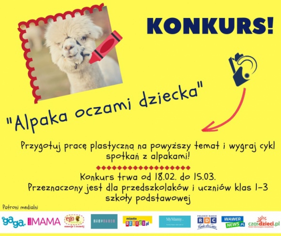 Konkurs dla szkół i przedszkoli „Alpaka oczami dziecka”! Dziecko, LIFESTYLE - „Alpaka oczami dziecka” – pod takim hasłem odbywa się konkurs skierowany do przedszkoli oraz klas 1-3 szkół podstawowych z Warszawy i okolicznych powiatów.