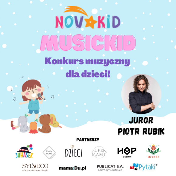 Konkurs “Novakid’s MusicKid” – nagraj piosenkę i wygraj atrakcyjne nagrody! Dziecko, LIFESTYLE - Internetowa szkoła języka angielskiego dla dzieci Novakid organizuje konkurs “Novakid’s MusicKid”, w którym do wygrania są wyjątkowe nagrody, a wśród nich nagranie w profesjonalnym studiu muzycznym z asystą znanego kompozytora Piotra Rubika!